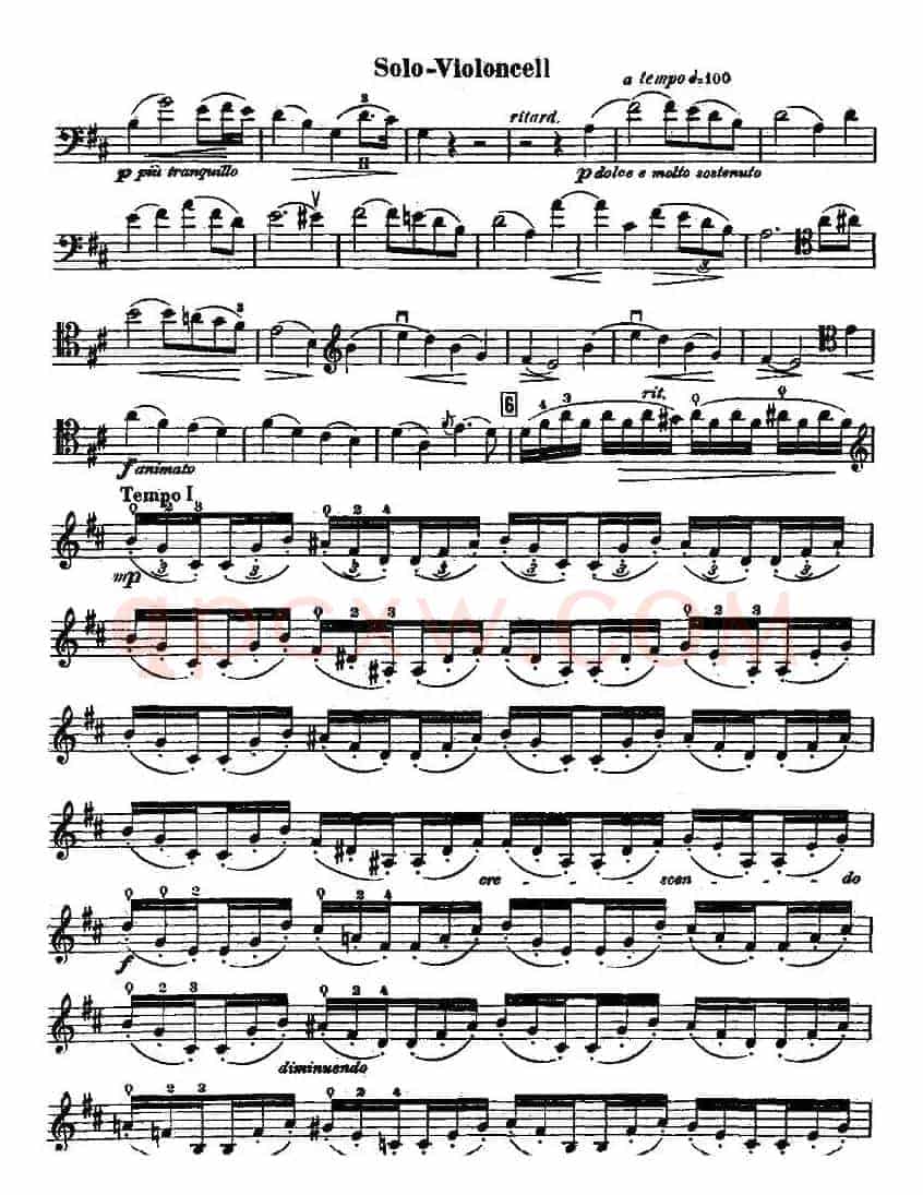 Dvorak - Cello Concerto（德沃夏克-大提琴协奏曲 [大提琴谱]）