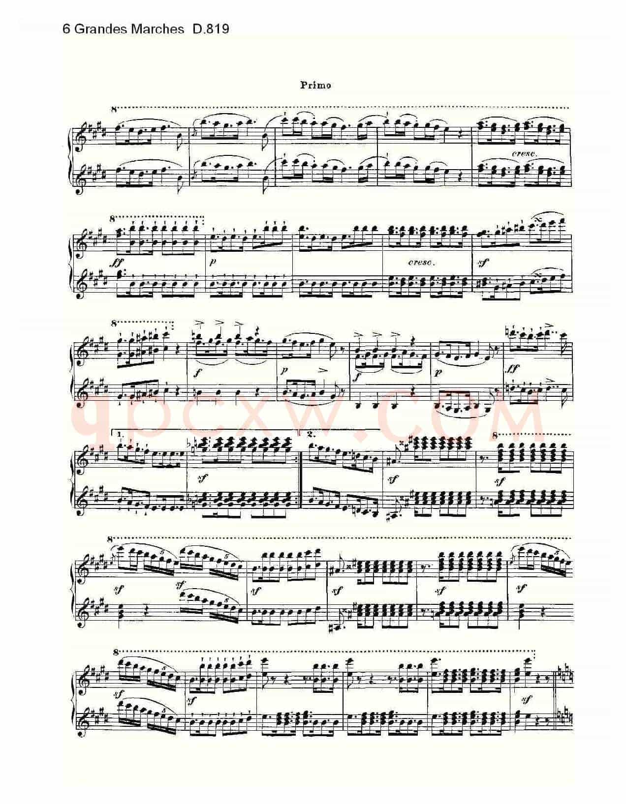 6 Grandes Marches D.819(6 贵族进行曲 D.819)