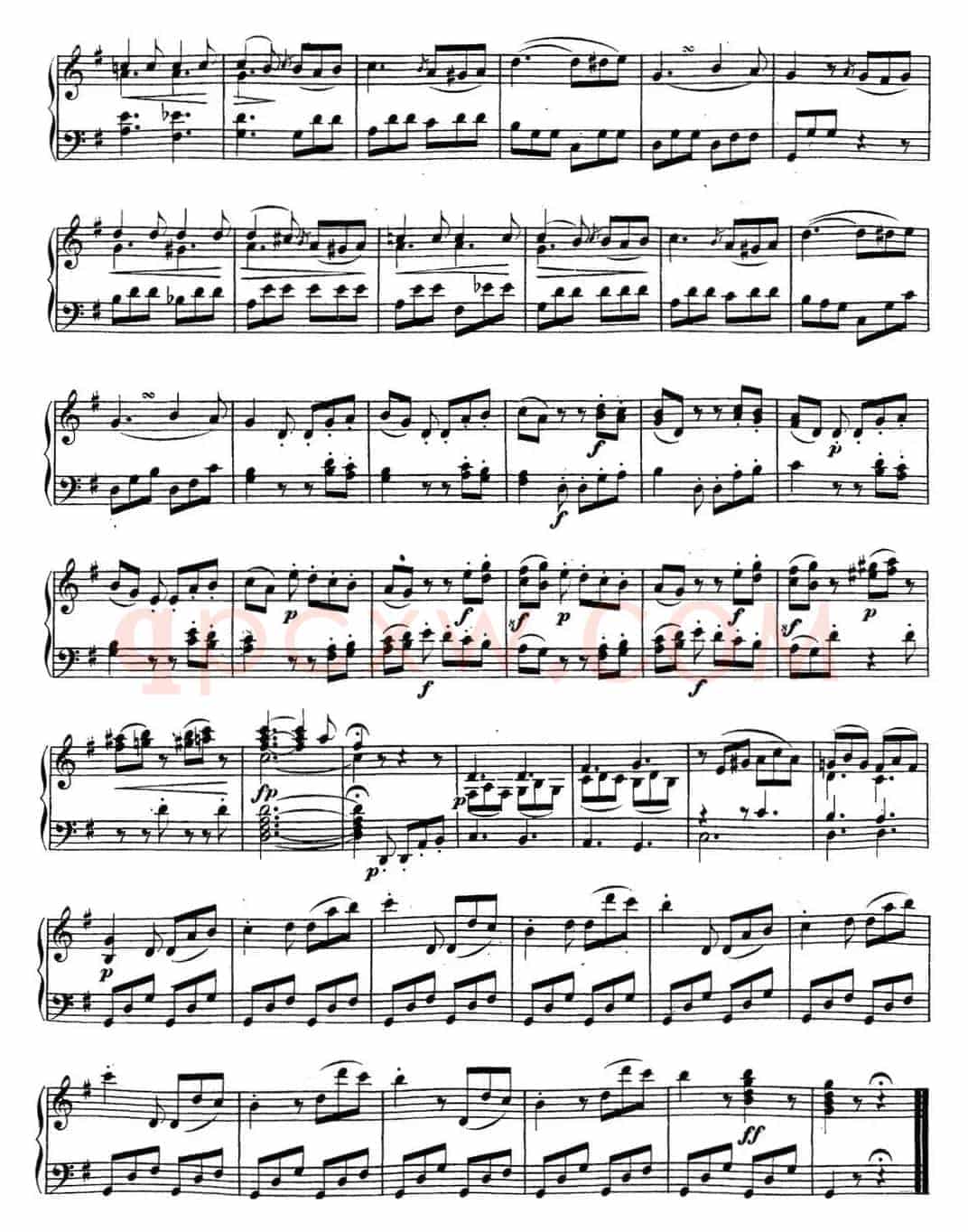 贝多芬钢琴奏鸣曲19 g小调 Op.49 No.1 G minor