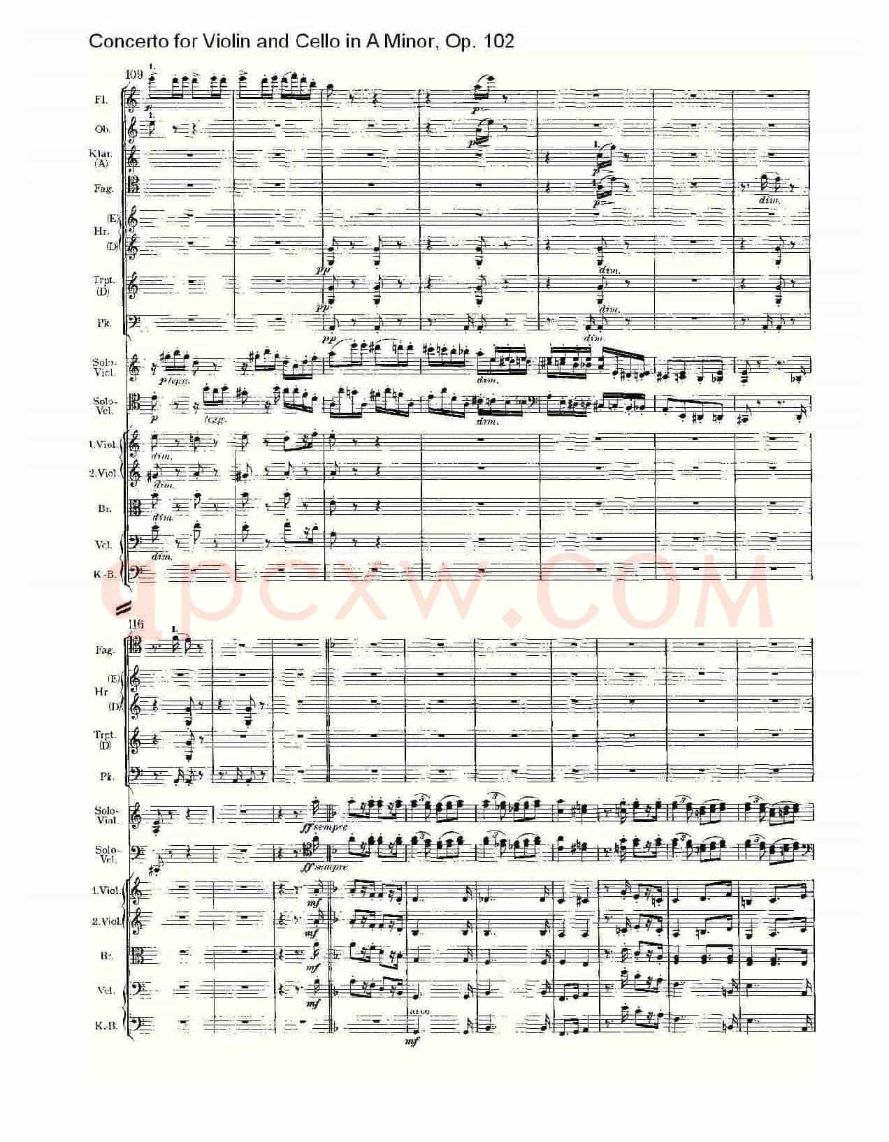 A小调小提琴与大提琴协奏曲, Op.102第三乐章