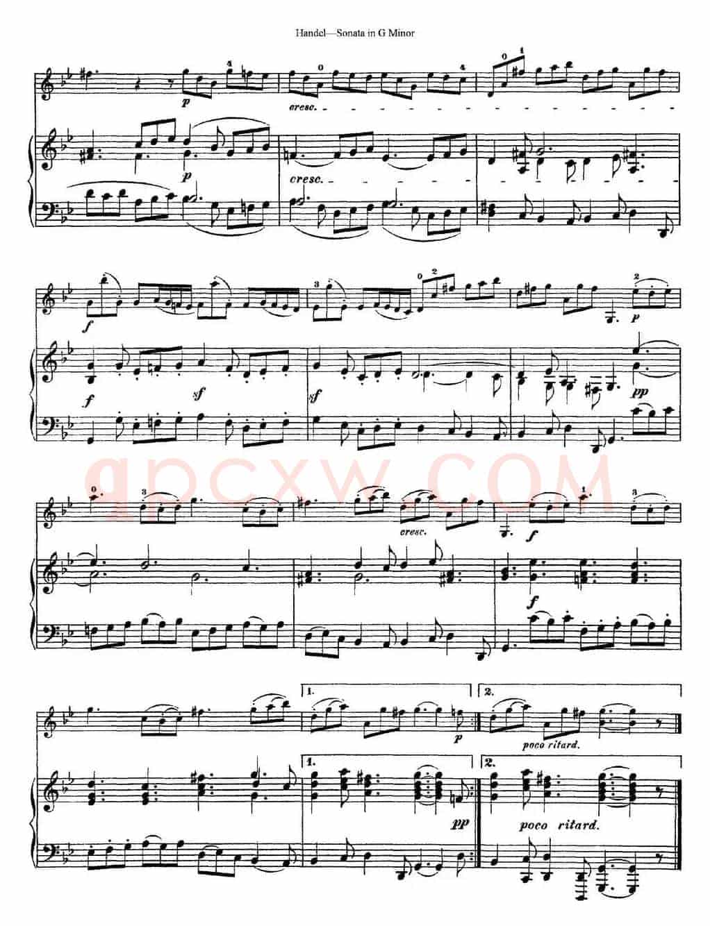 Violin Sonata No.2 in G minor（小提琴+钢琴伴奏）