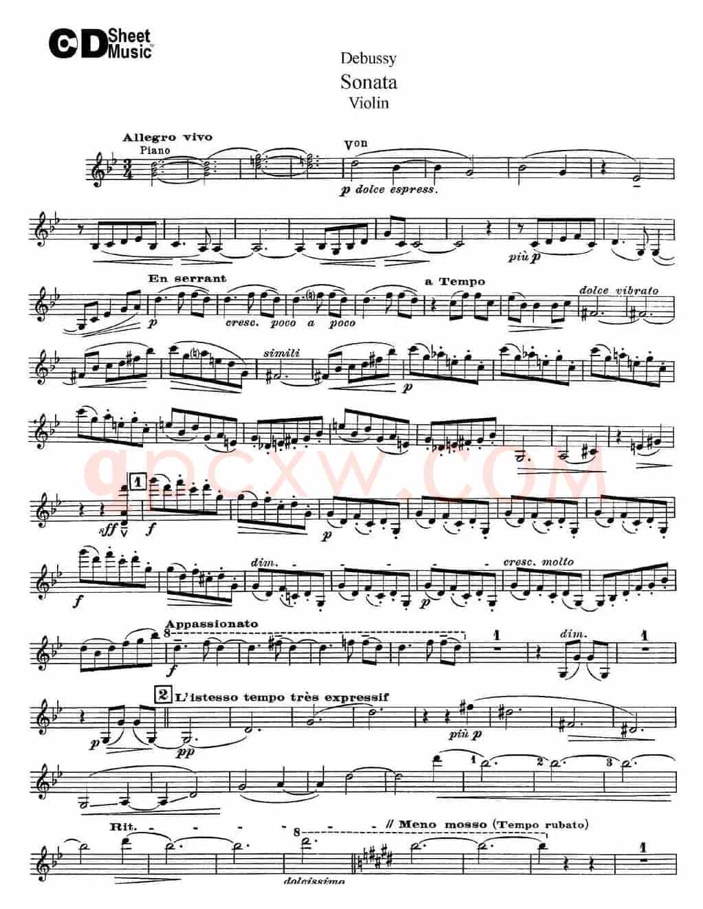 Debussy Sonata