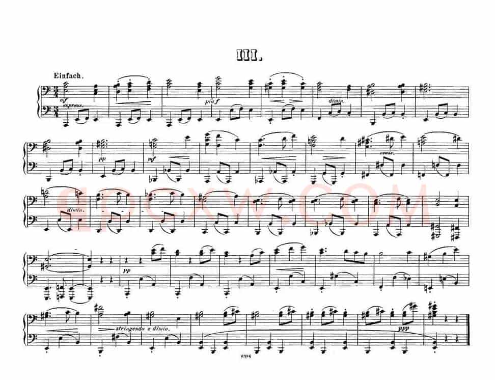 12 Waltzes Op.59 4 Hands（12首圆舞曲·四手联弹·Ⅲ）