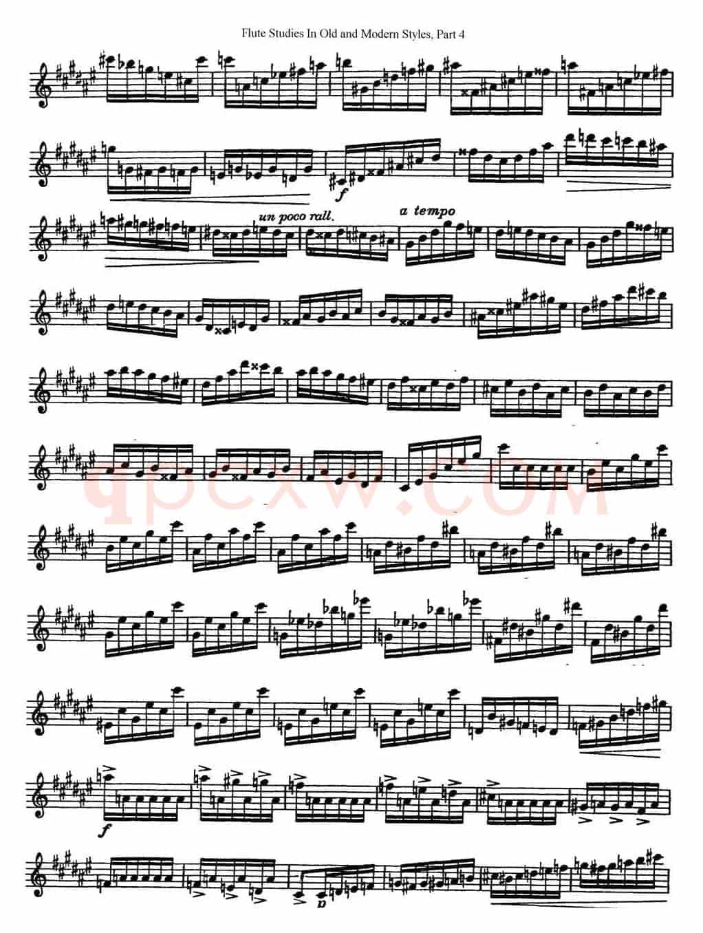 斯勒新老风格长笛练习重奏曲（第四部分）（NO.21）