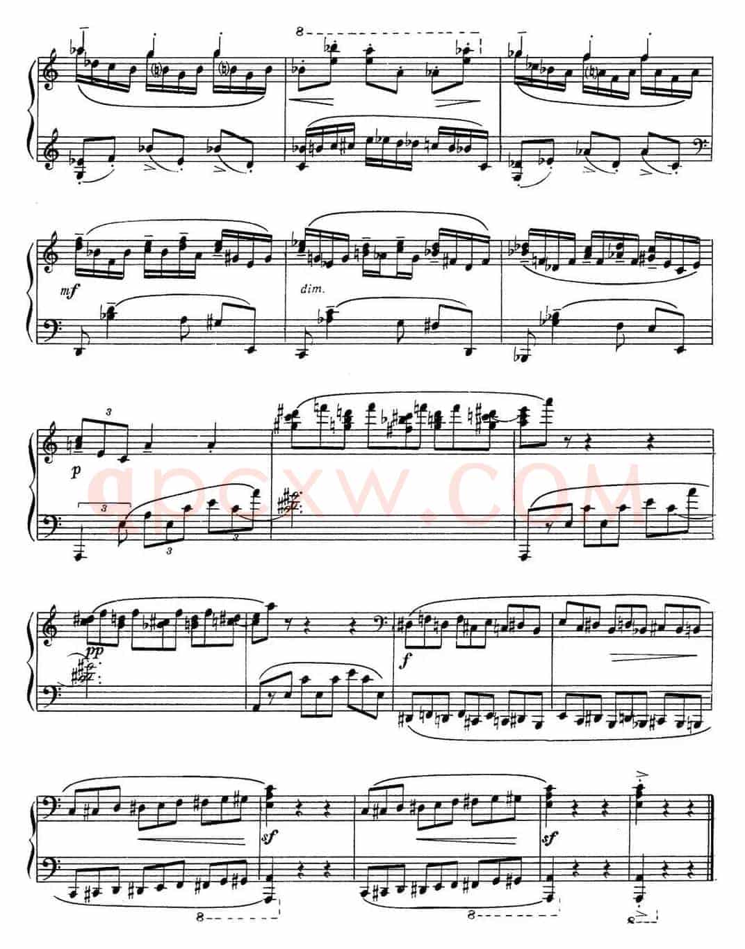 拉赫玛尼诺夫 音画练习曲14或15 Etudes tableaux Op.39 No.6