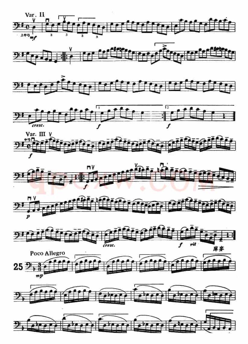 大提琴练习曲：大把位（22—33）