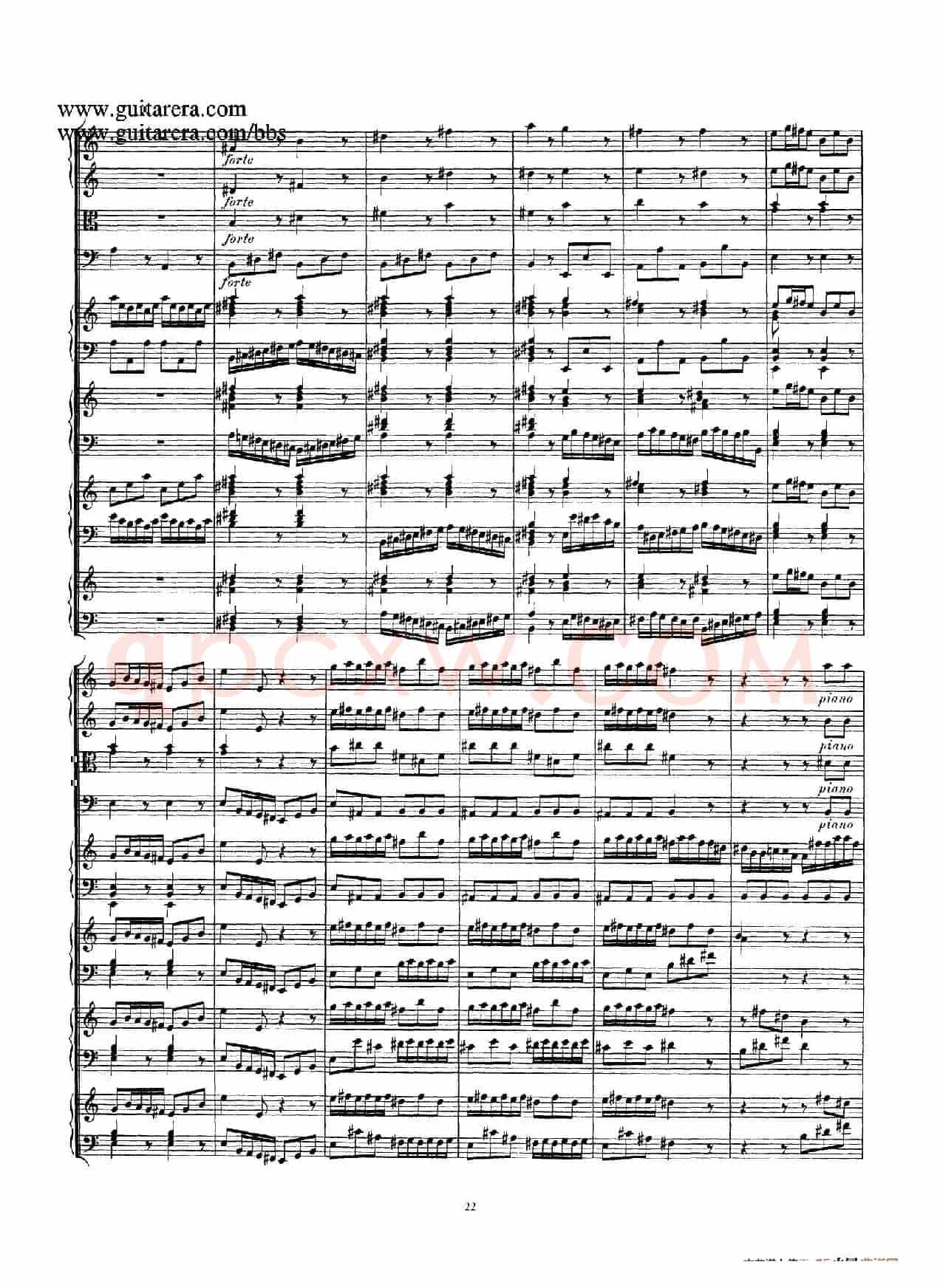 为四架古钢琴而作的a小调协奏曲 BWV 1065(总谱)