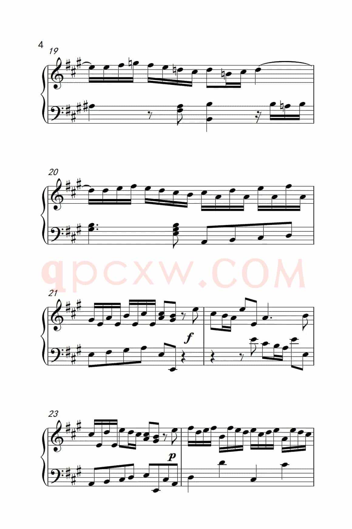 第五级 2.A大调奏鸣曲（中央音乐学院 钢琴（业余）考级教程 4-6级）