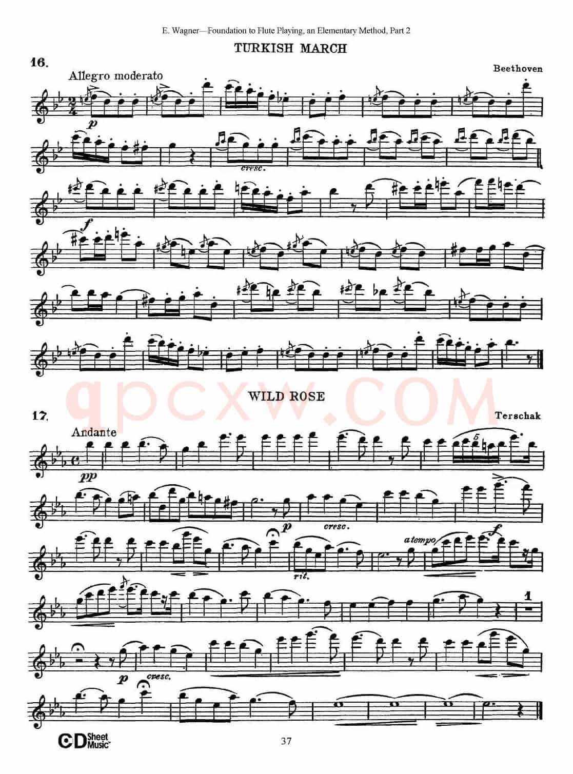 长笛演奏基础教程练习（Collection of Songs and solos）