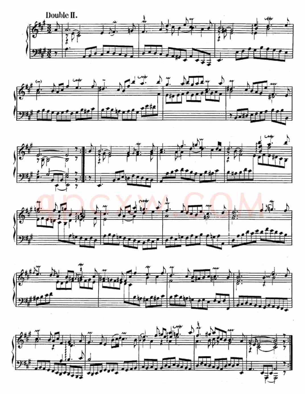 英国组曲No.1 巴赫 A大调 1st Suite BWV 806