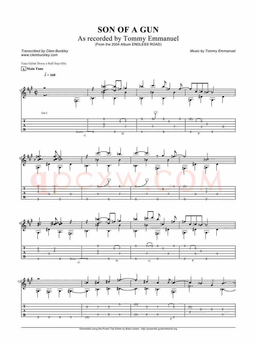 tommy emmanuel：son of a gun（指弹吉它）