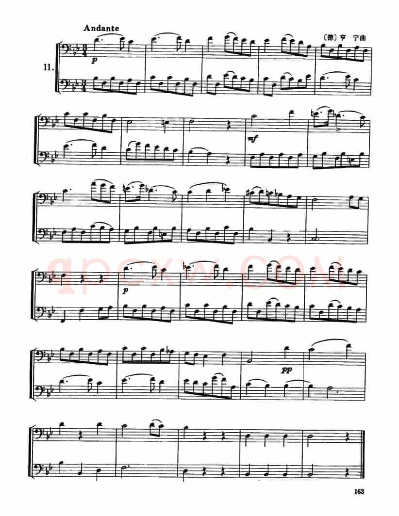长号二重奏练习曲（4——14）