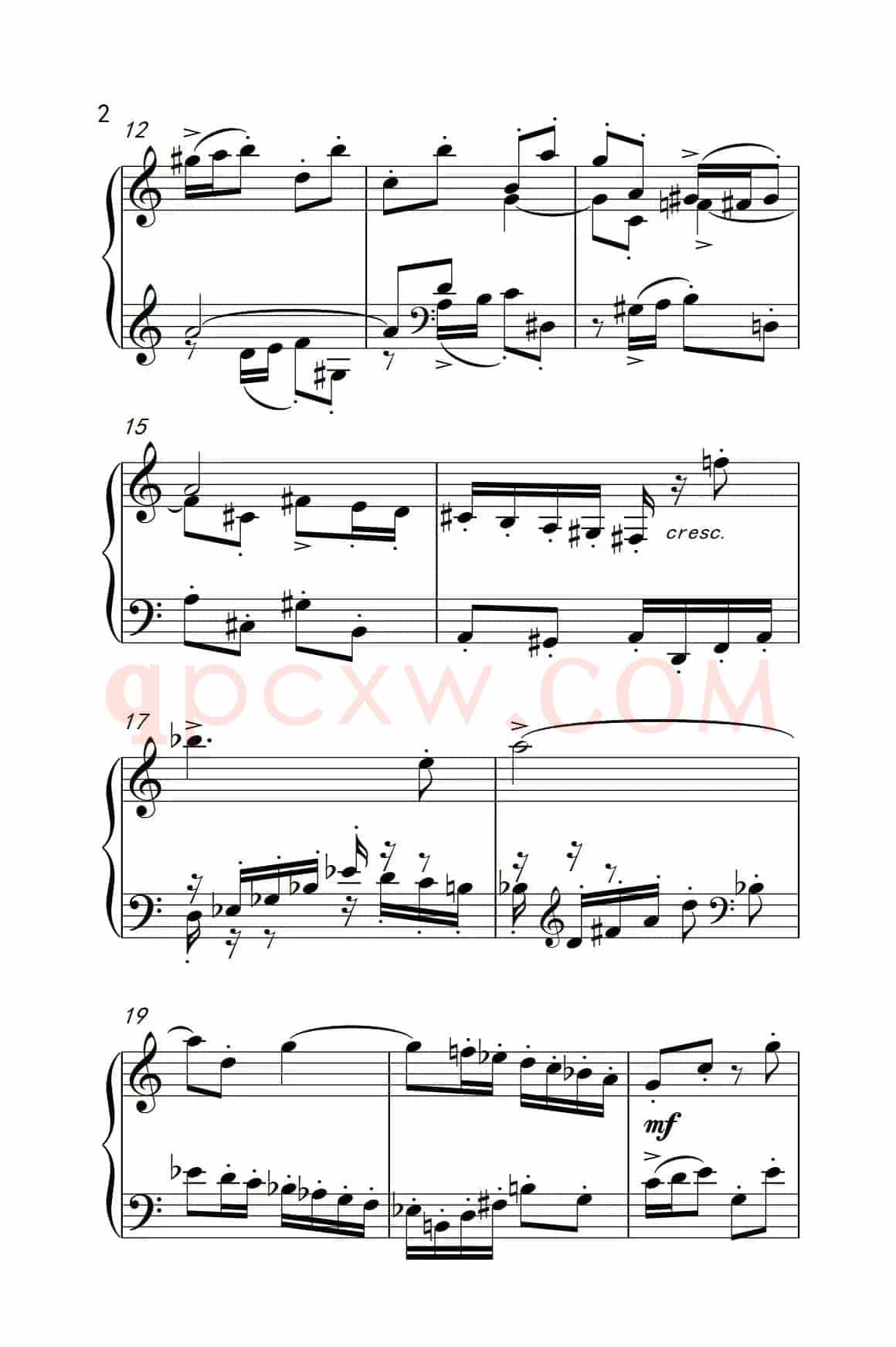第九级2.赋格曲 Op.87 No.2（中央音乐学院 钢琴（业余）考级教程 7-9级）
