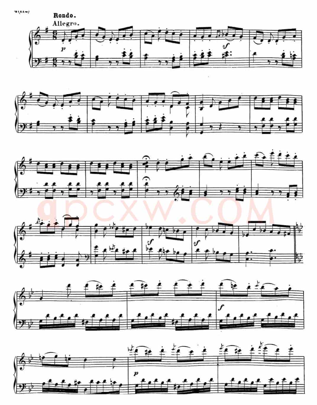 贝多芬钢琴奏鸣曲19 g小调 Op.49 No.1 G minor