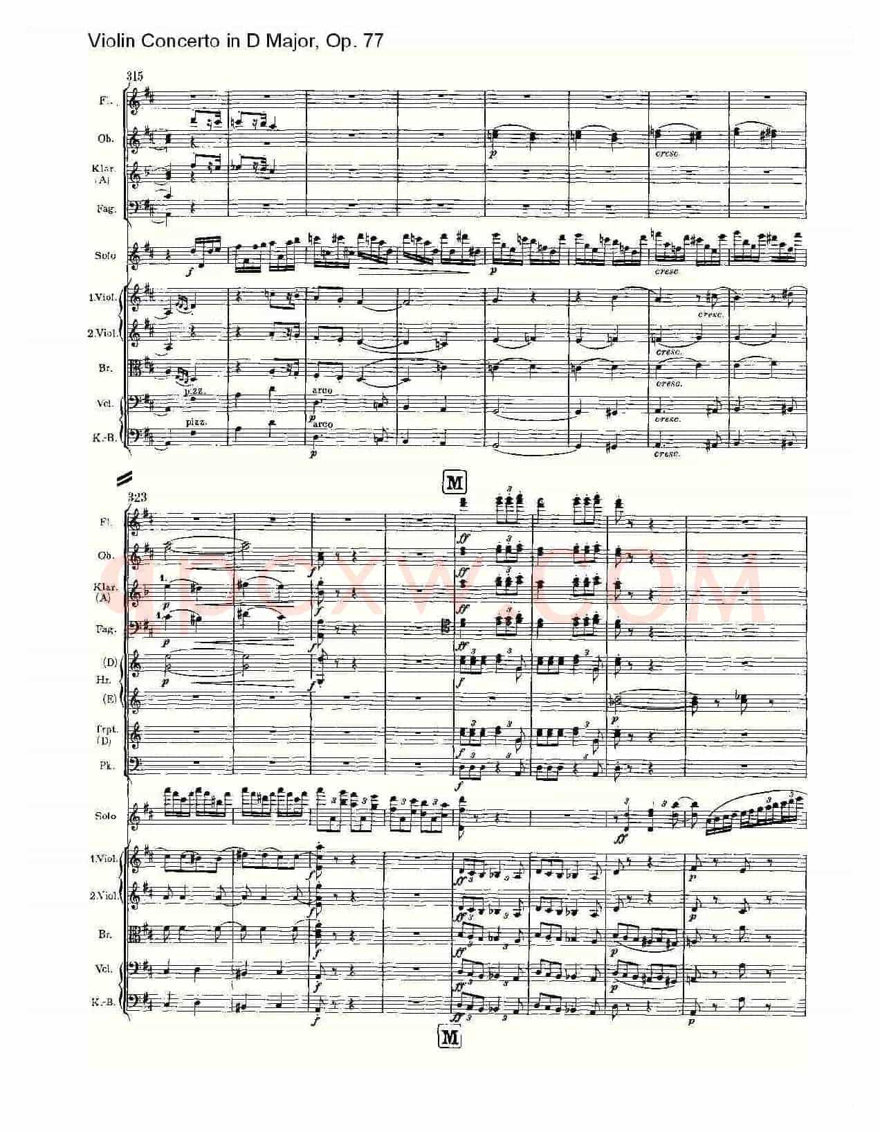 D大调小提琴协奏曲, Op.77第三乐章