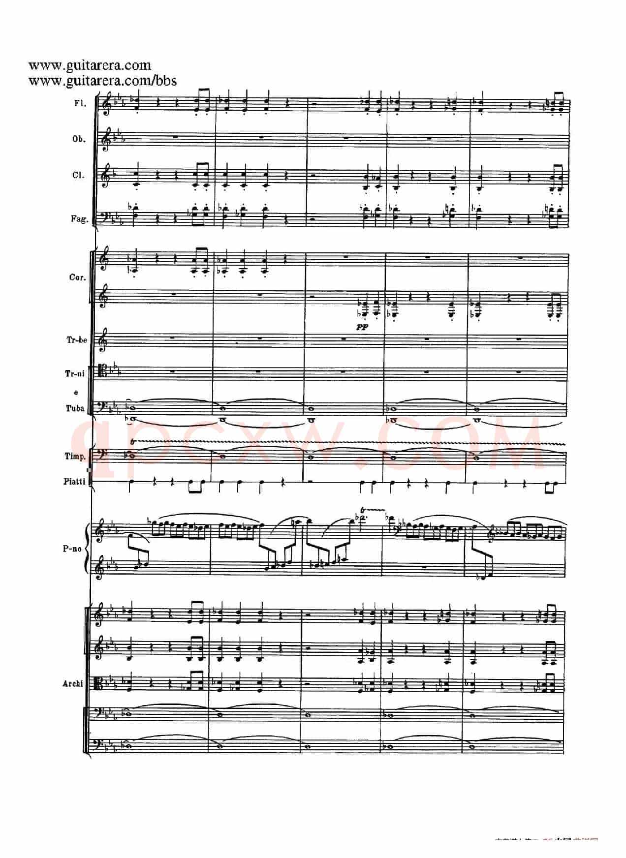 c小调第二钢琴协奏曲 Op.18（第三乐章总谱P13——24）