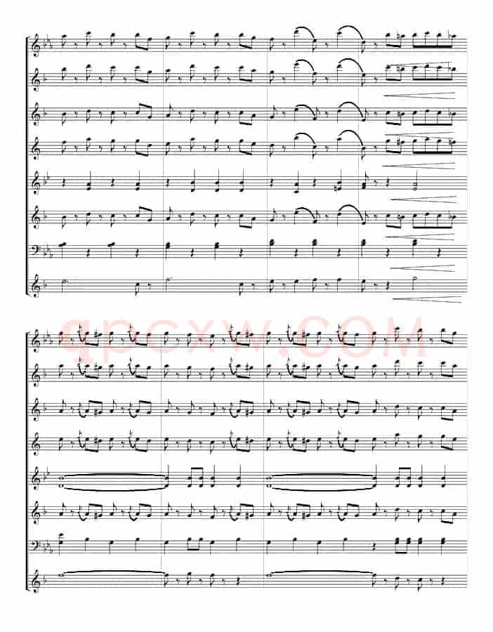 拉德斯基进行曲（管乐总谱、寒风编配版）