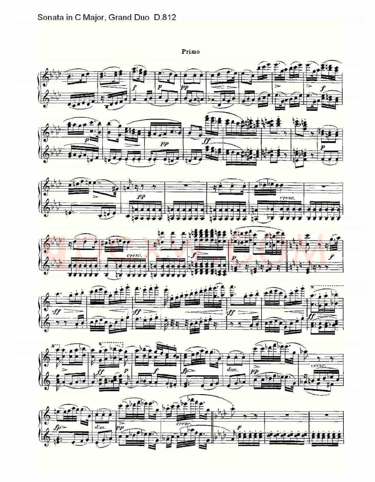Sonata in C Major, Grand Duo D.812(C大调奏鸣曲,盛大的二重奏 )