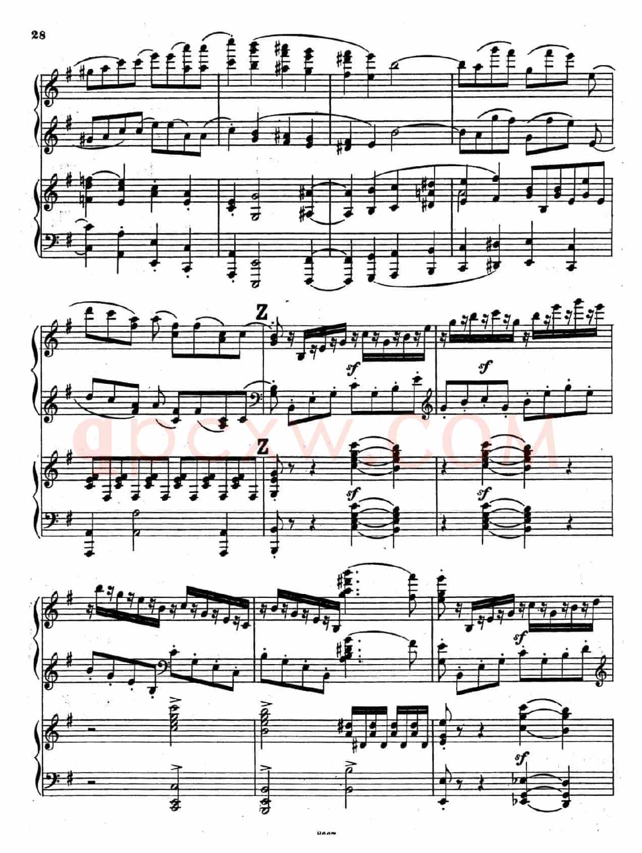 Symphony No.4 in e Minor Op.98(e小调第四交响曲·双钢琴)