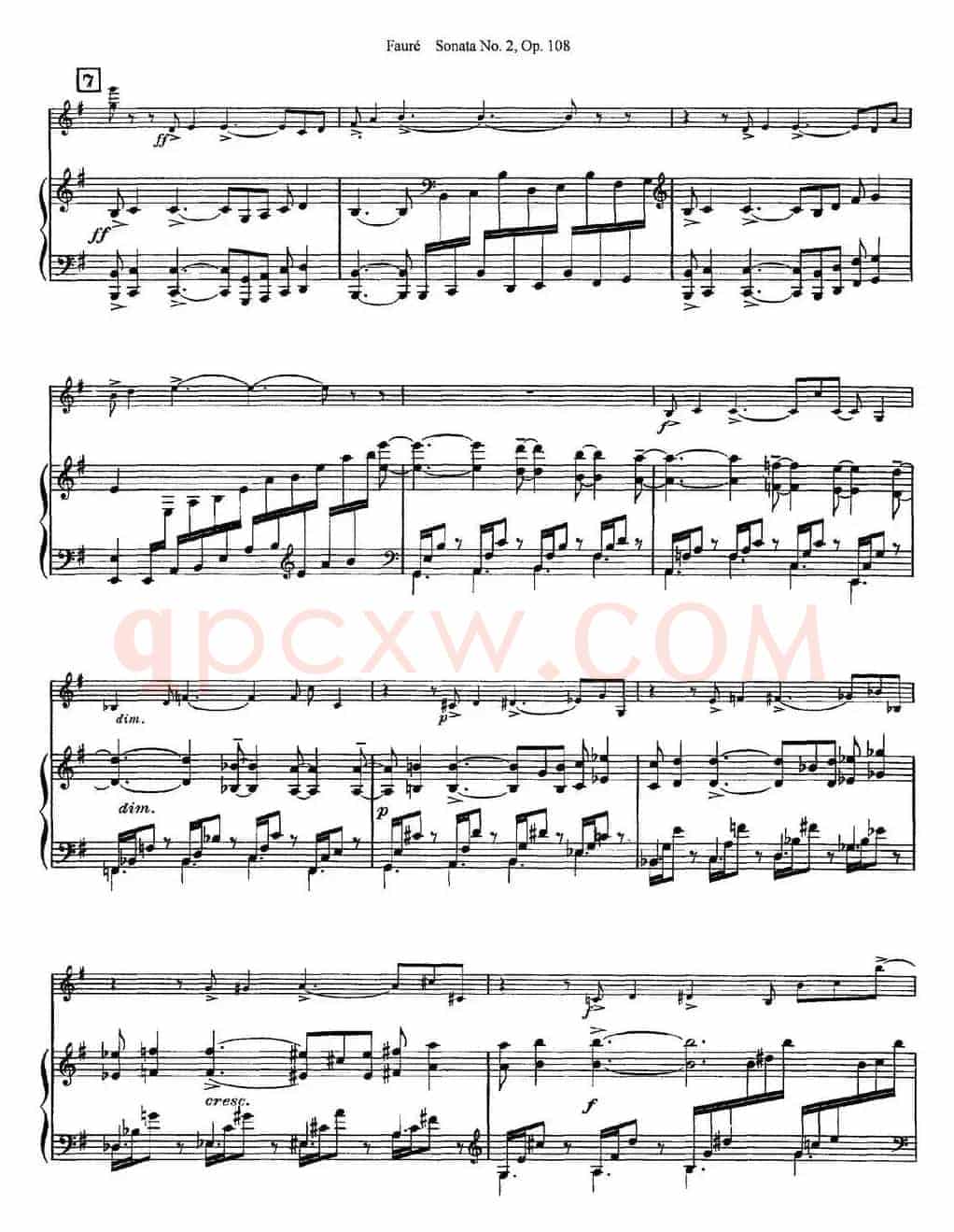 Violin Sonata No.2 Op.108（小提琴+钢琴伴奏）