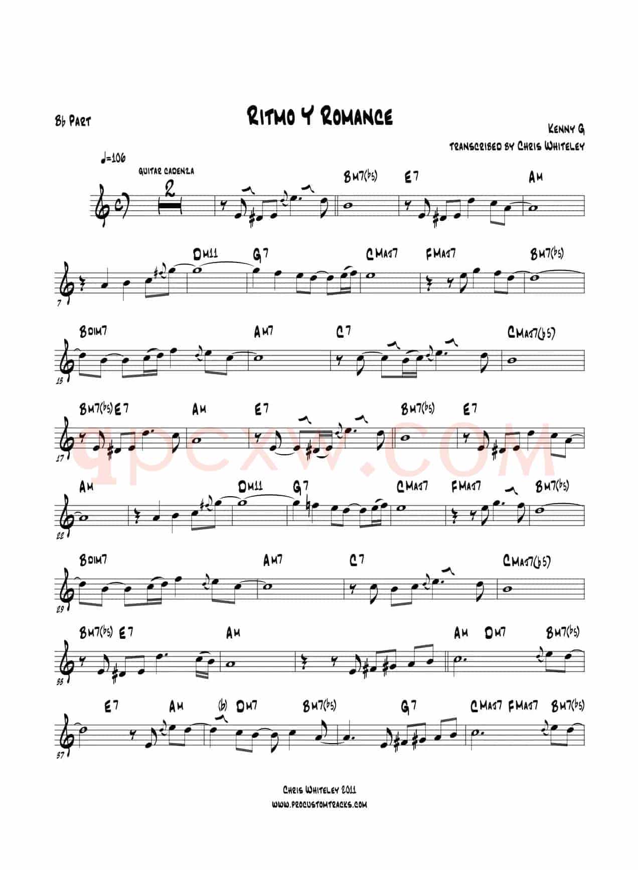 Ritmo Y Romanc（Bb Part）