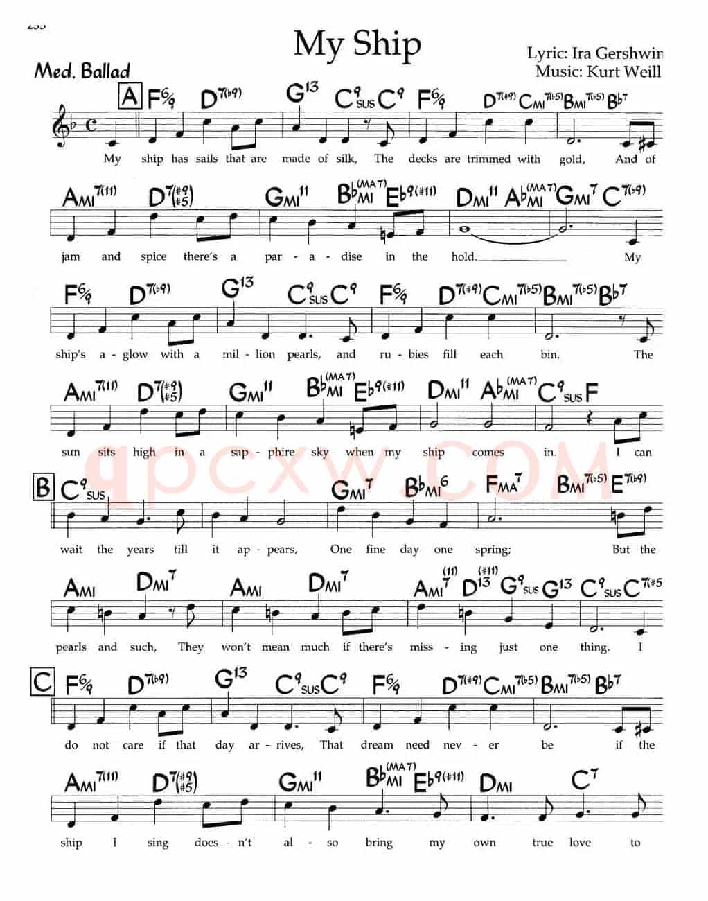 My Ship（爵士钢琴曲）