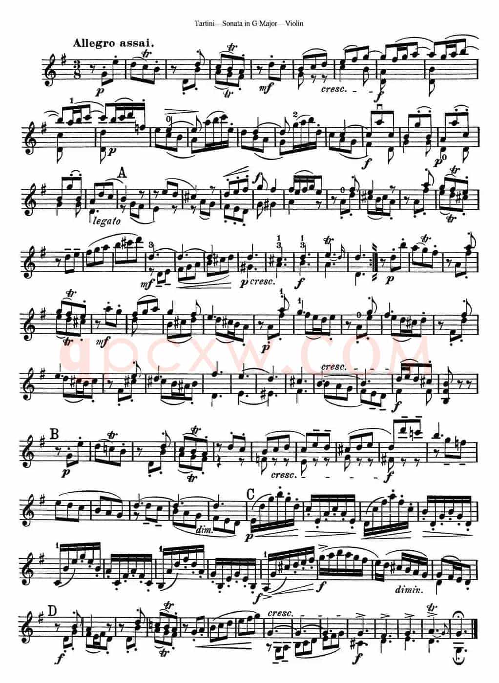Violin Sonata in G Major