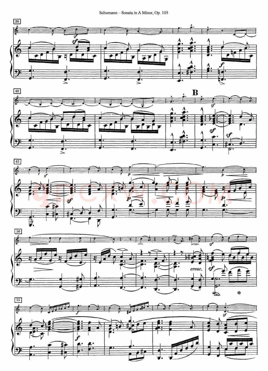 Violin Sonata in A minor Op.105（小提琴+钢琴伴奏）