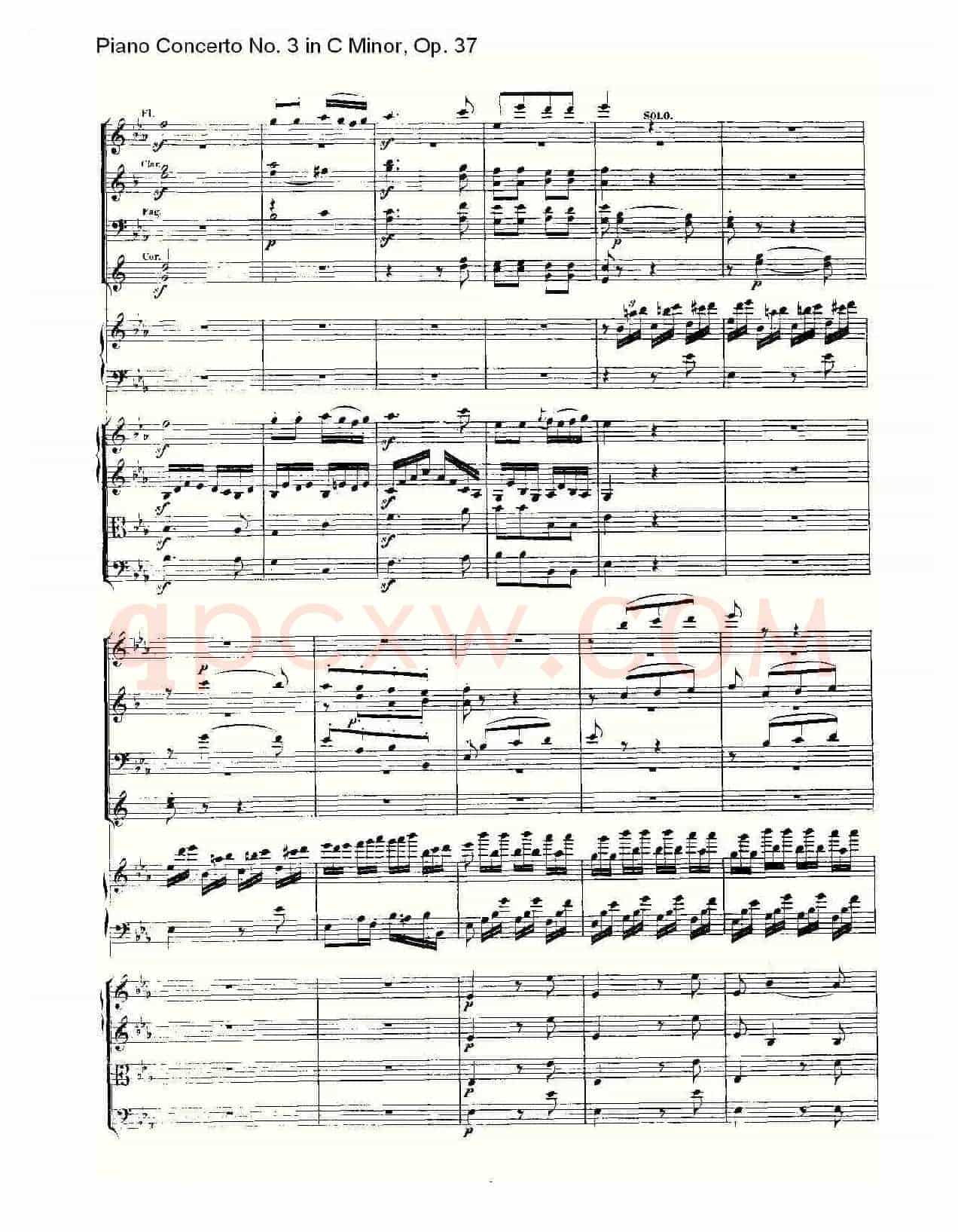 C小调钢琴第三协奏曲 Op.37 第三乐章