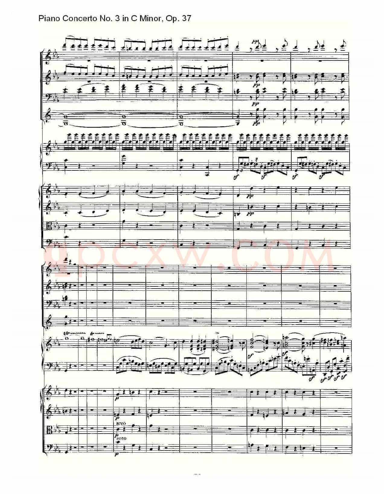 C小调钢琴第三协奏曲 Op.37 第一乐章