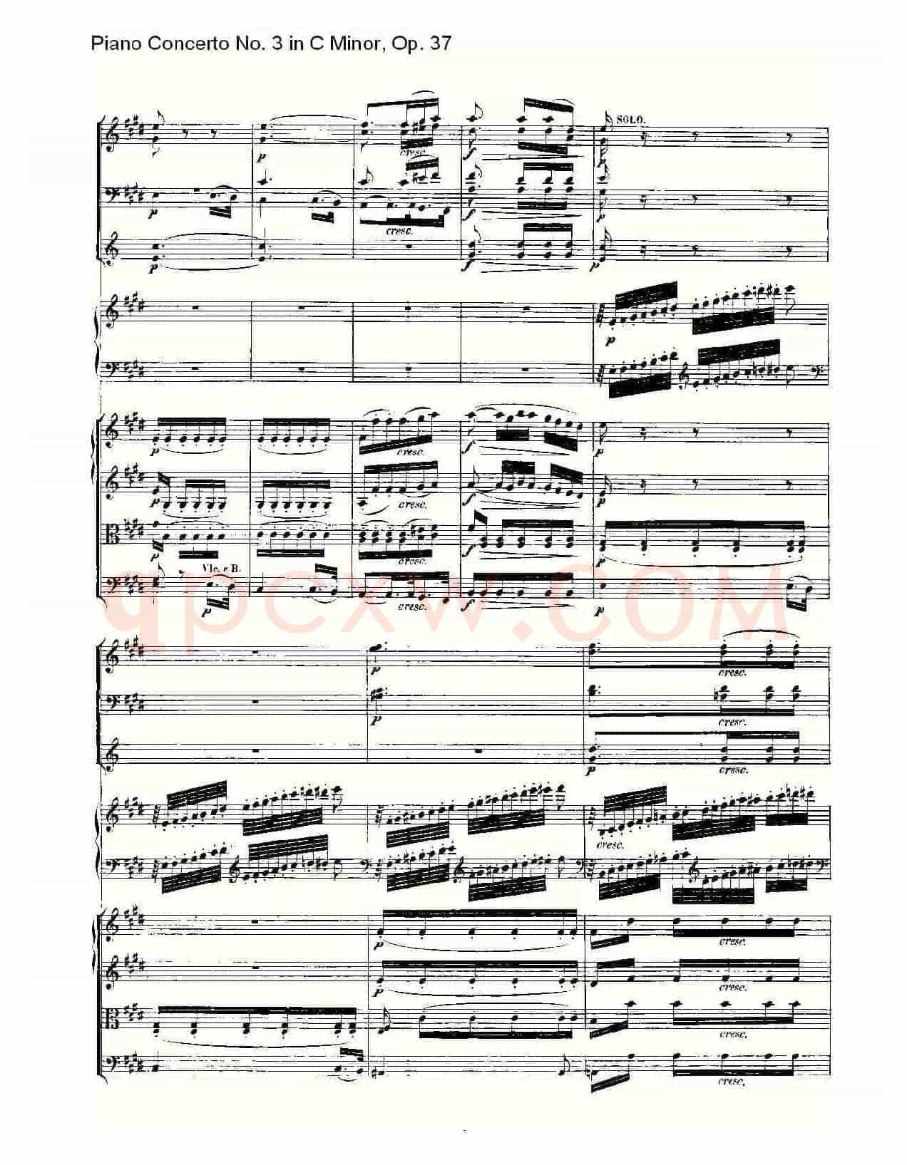 C小调钢琴第三协奏曲 Op.37 第二乐章