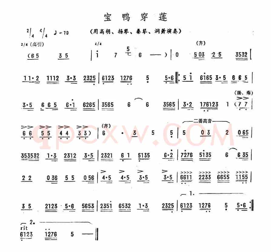 宝鸭穿莲