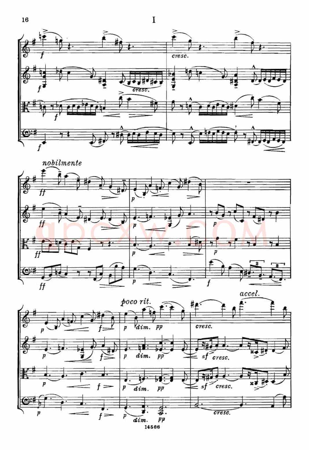 QUARTET Op.83(第一部分)(弦乐四重奏)