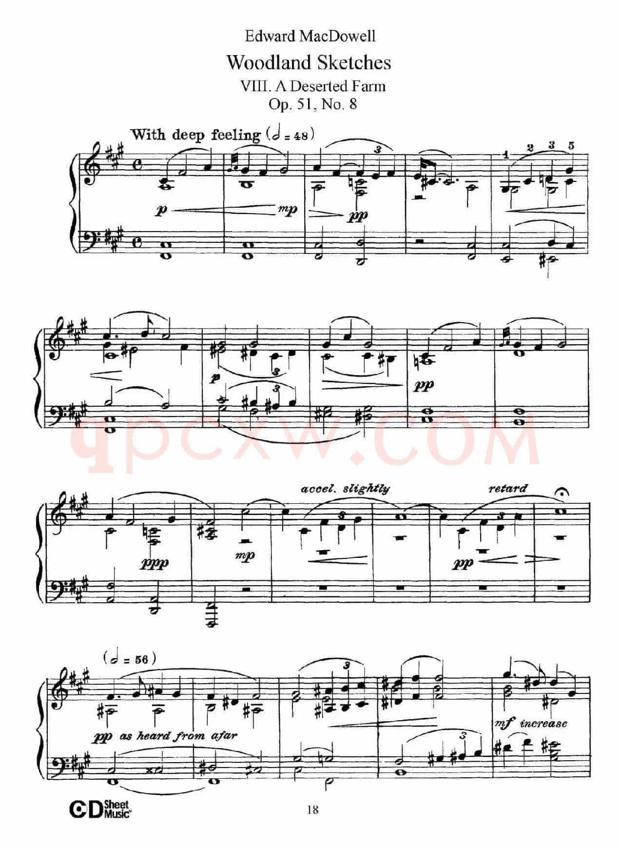 Woodland Sketches Op.51(森林素描·8)