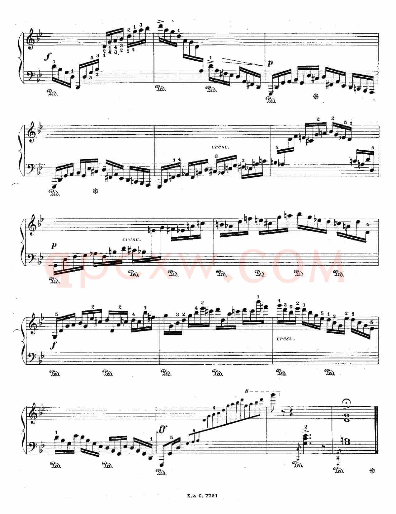 12 Etudes For The Left Hand Op.92 No.8（12首为左手而作的钢琴练习曲）