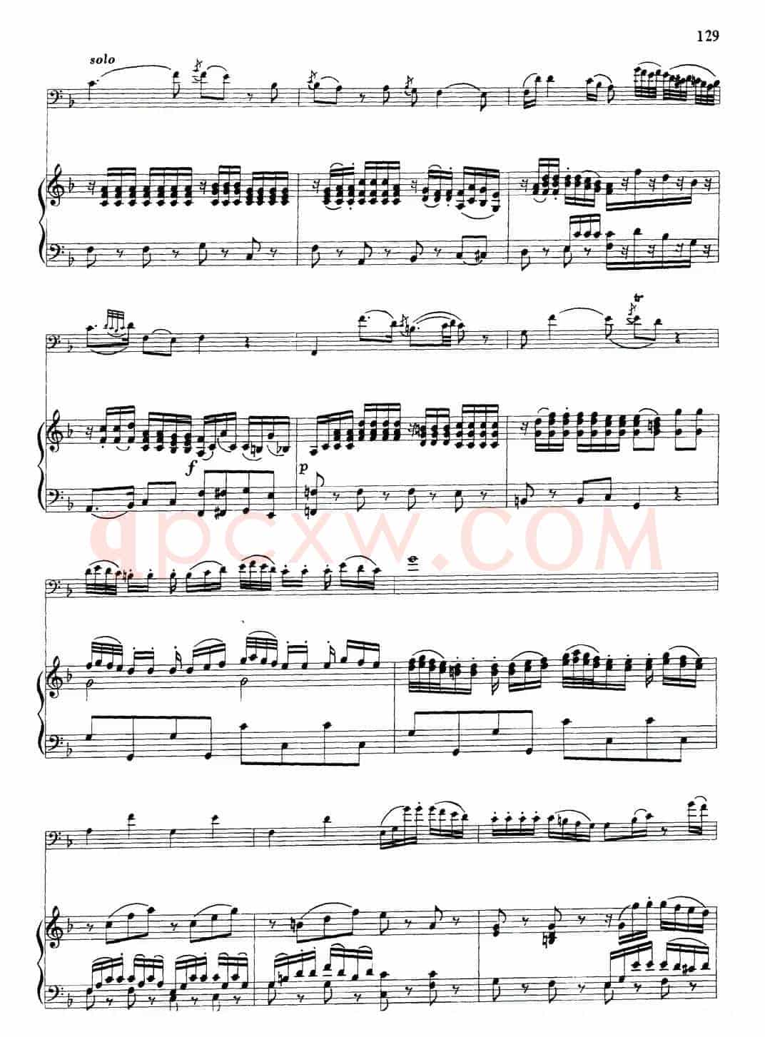 降B大调协奏曲（大管+钢琴伴奏）
