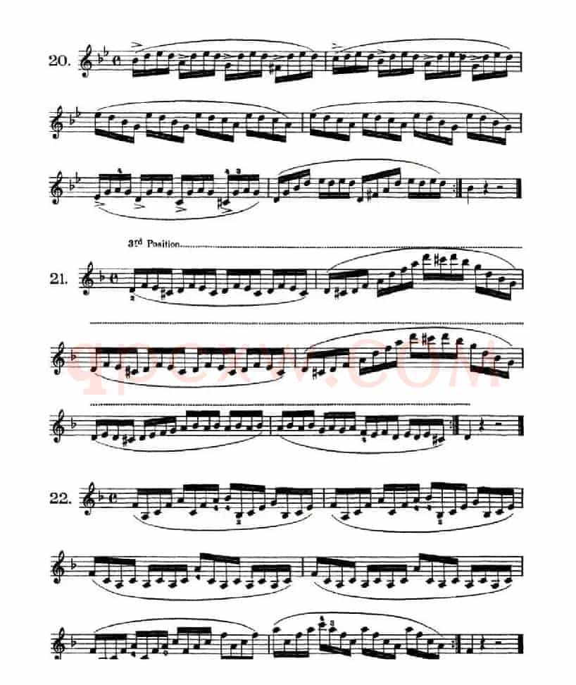 School of Mechanism, Op. 74（小提琴技巧练习13——22）