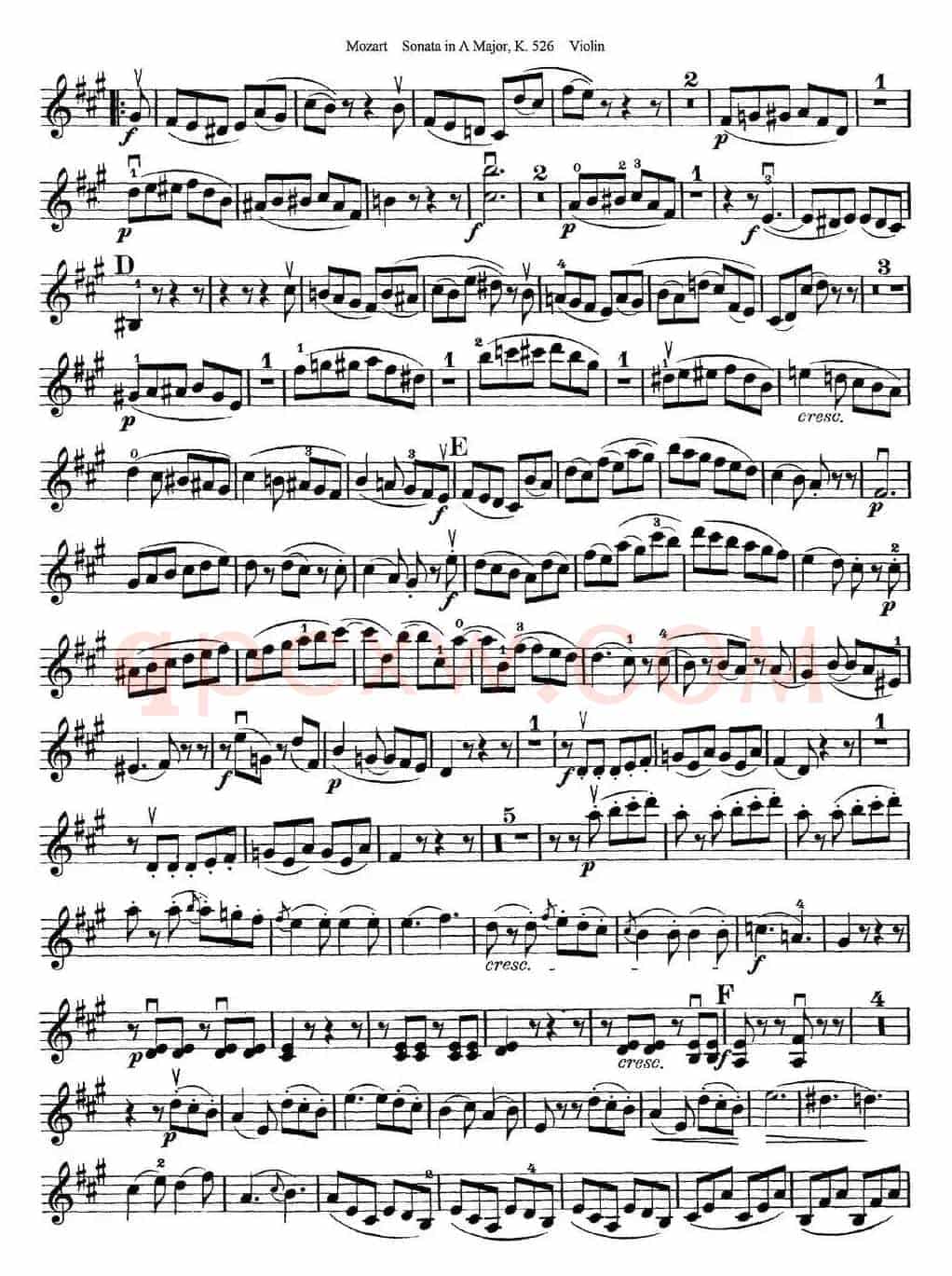 Violin Sonata in A Major K.526