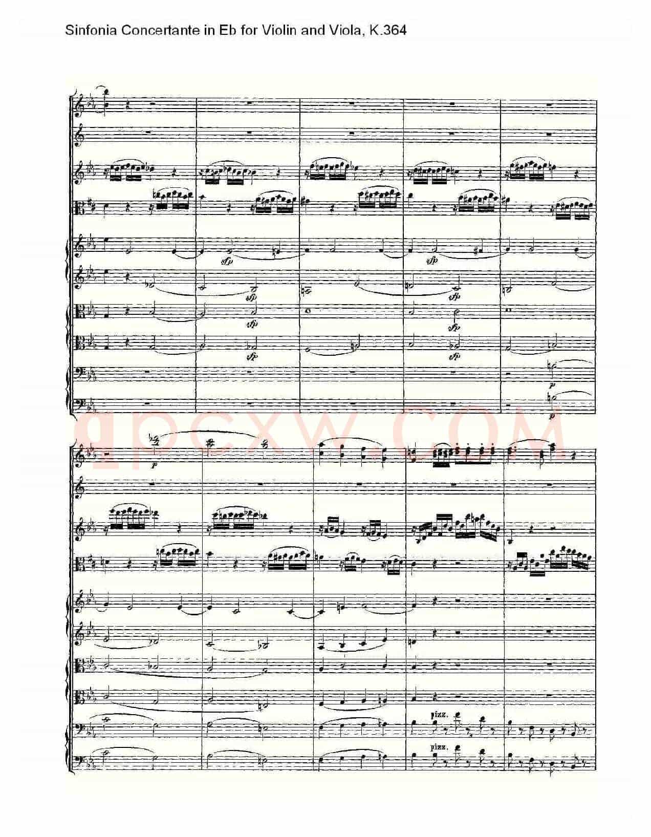 Eb调小提琴与中提琴炫技序曲, K.364(一)
