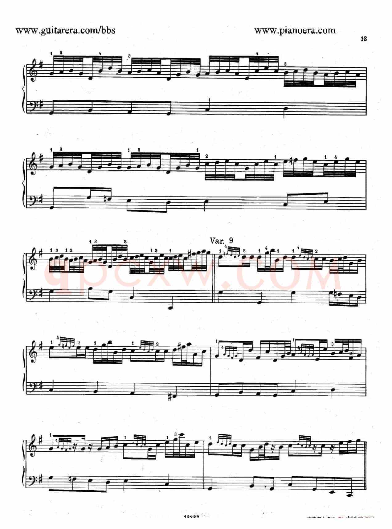 Variations on the Russian Song(俄国民歌主题变奏曲)