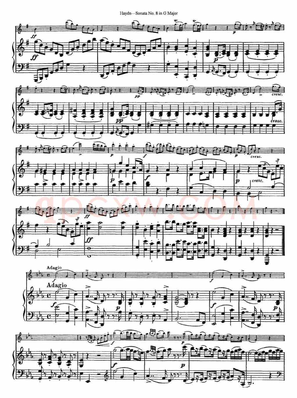 Violin Sonata No.8 in G Major（小提琴+钢琴伴奏）