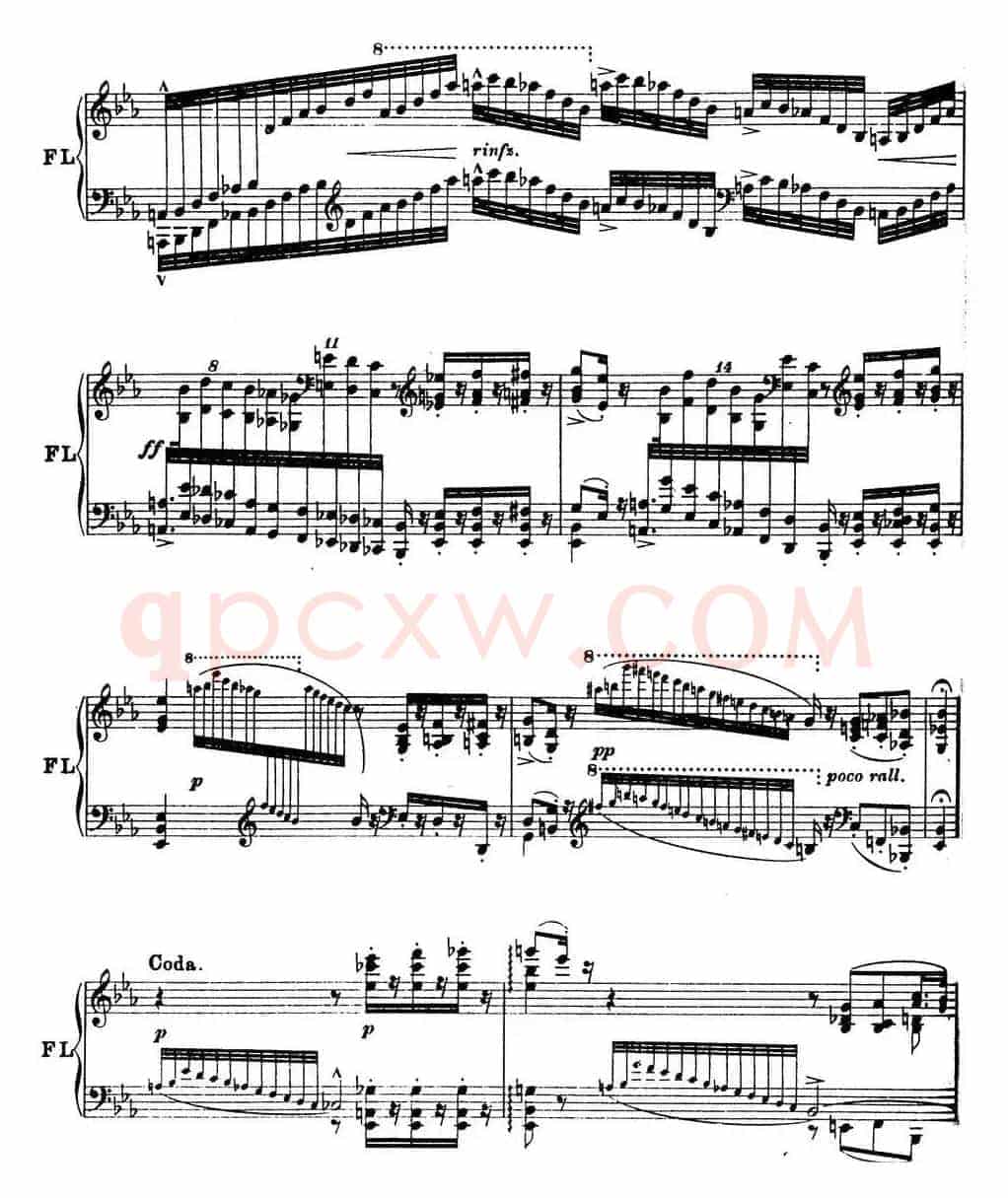 6首帕格尼尼大练习曲（Andantino capriccioso）