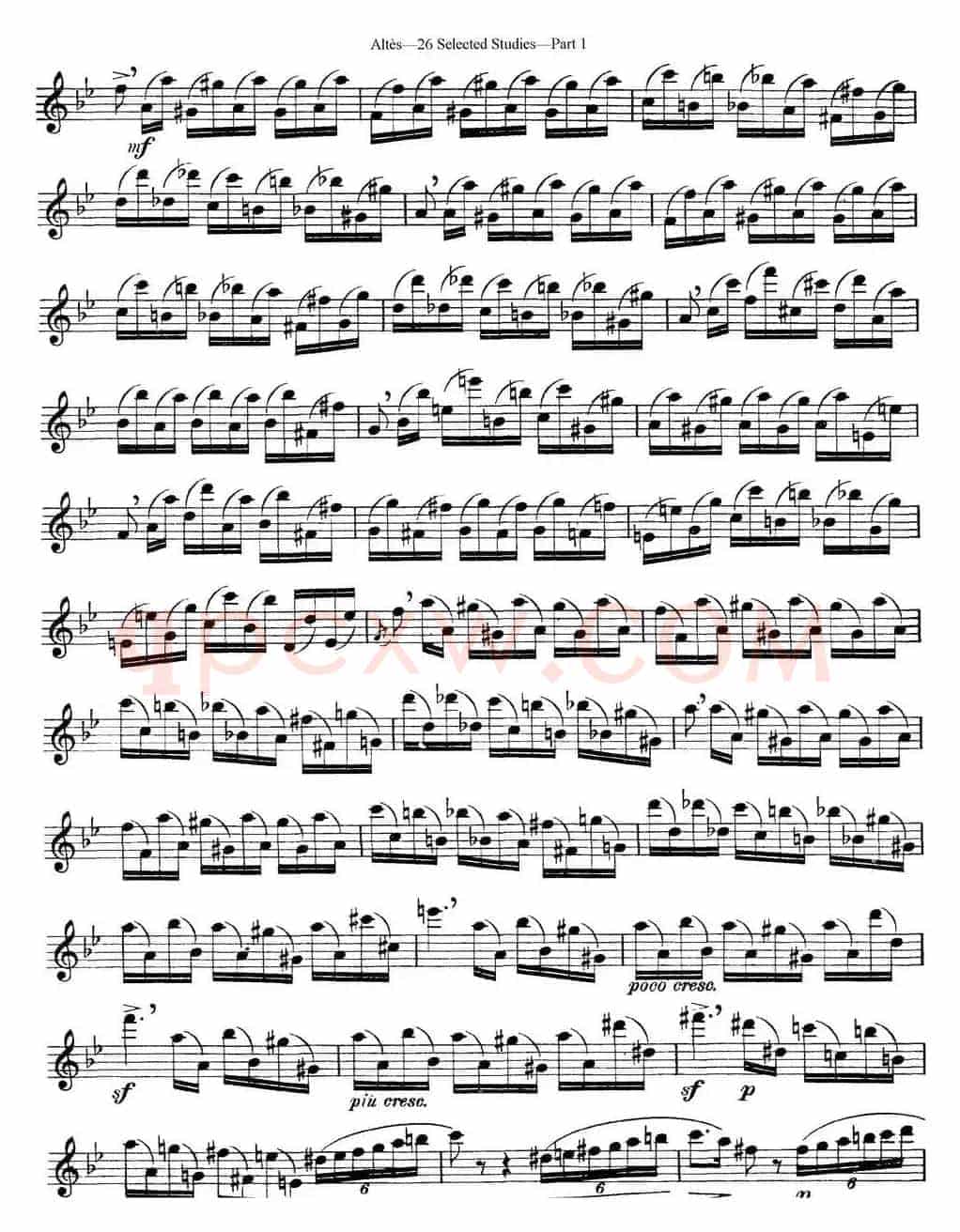 阿尔泰斯26首精选长笛练习曲（NO.10）