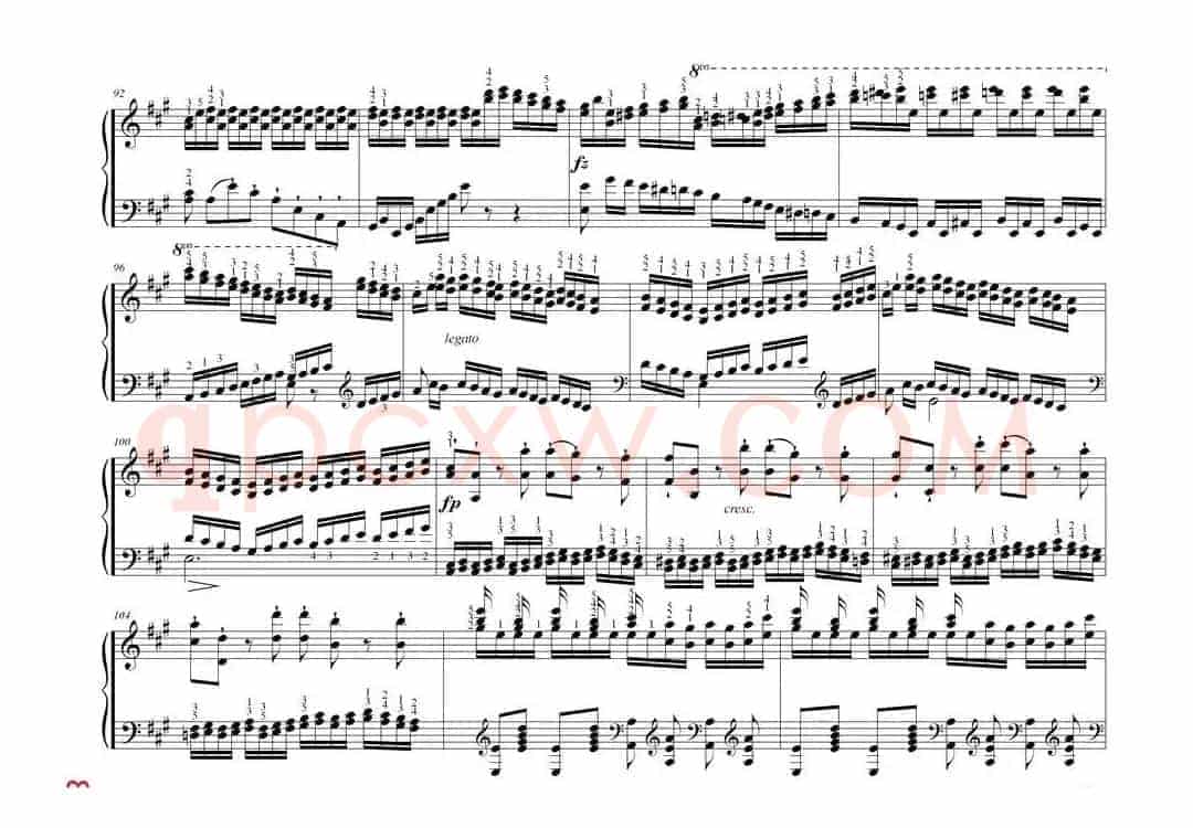 车尔尼大的三度音阶与双音经过句练习 作品245号