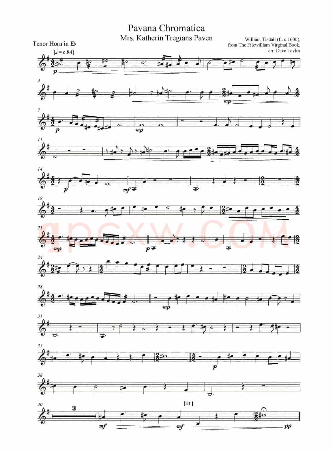 Pavana Chromatica（次中音号）