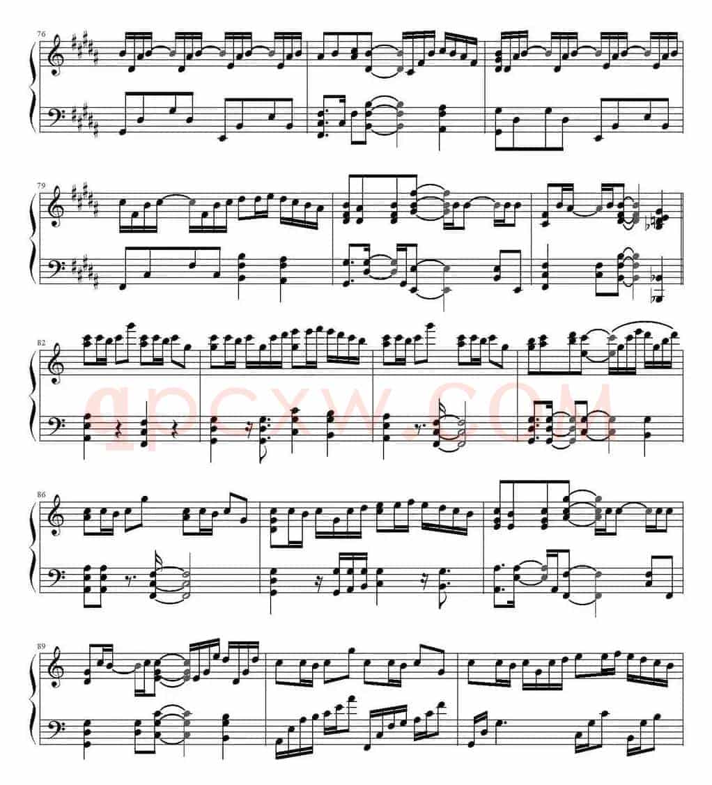 Wings of piano