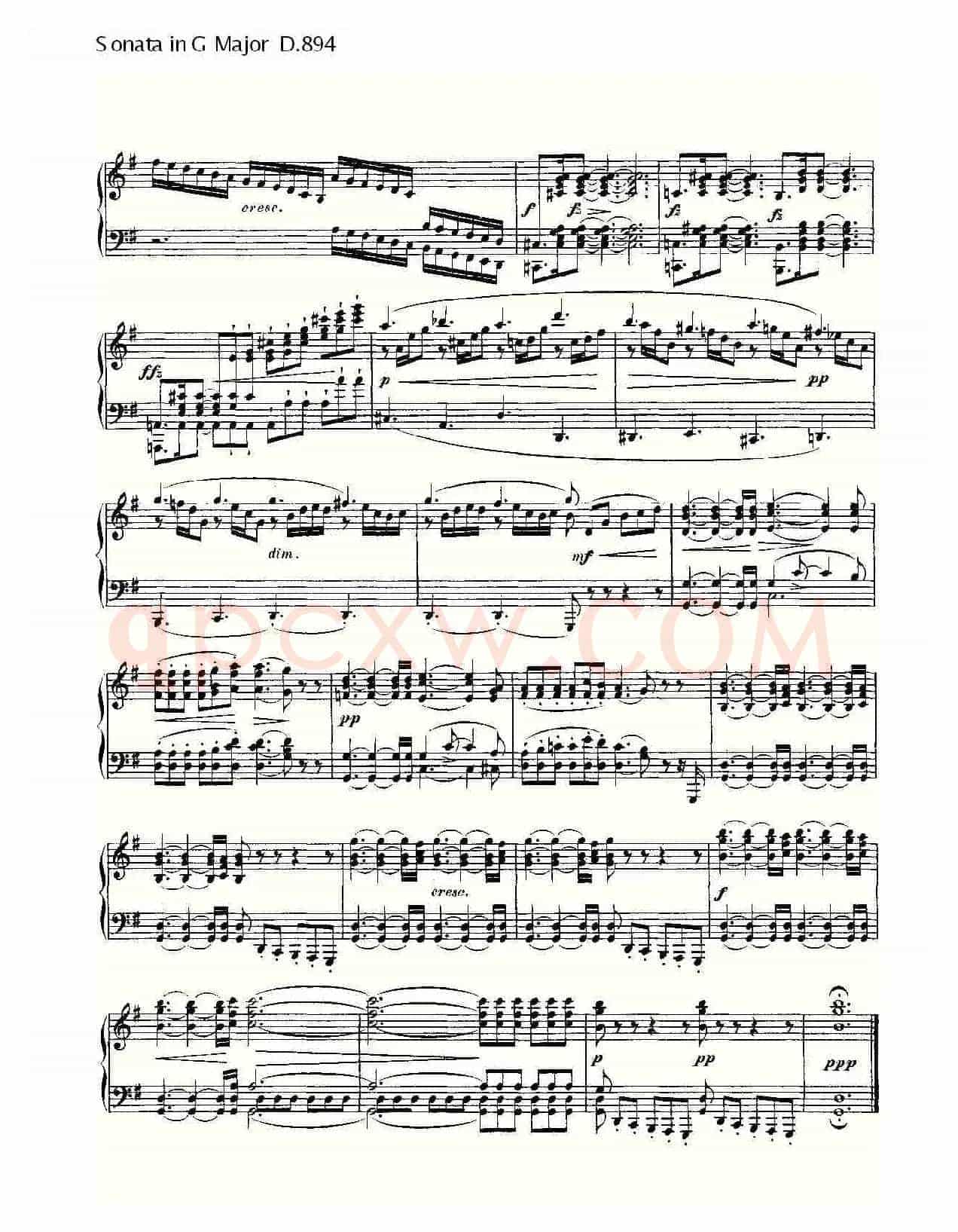 Sonata in G Major D.894(G大调奏鸣曲 D.894)