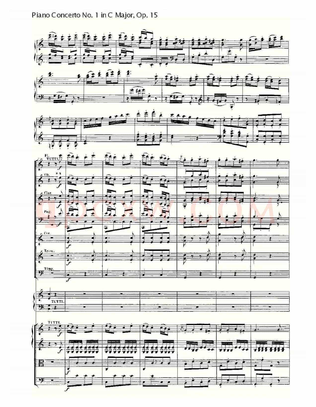 C大调钢琴第一协奏曲 Op.15 第三乐章