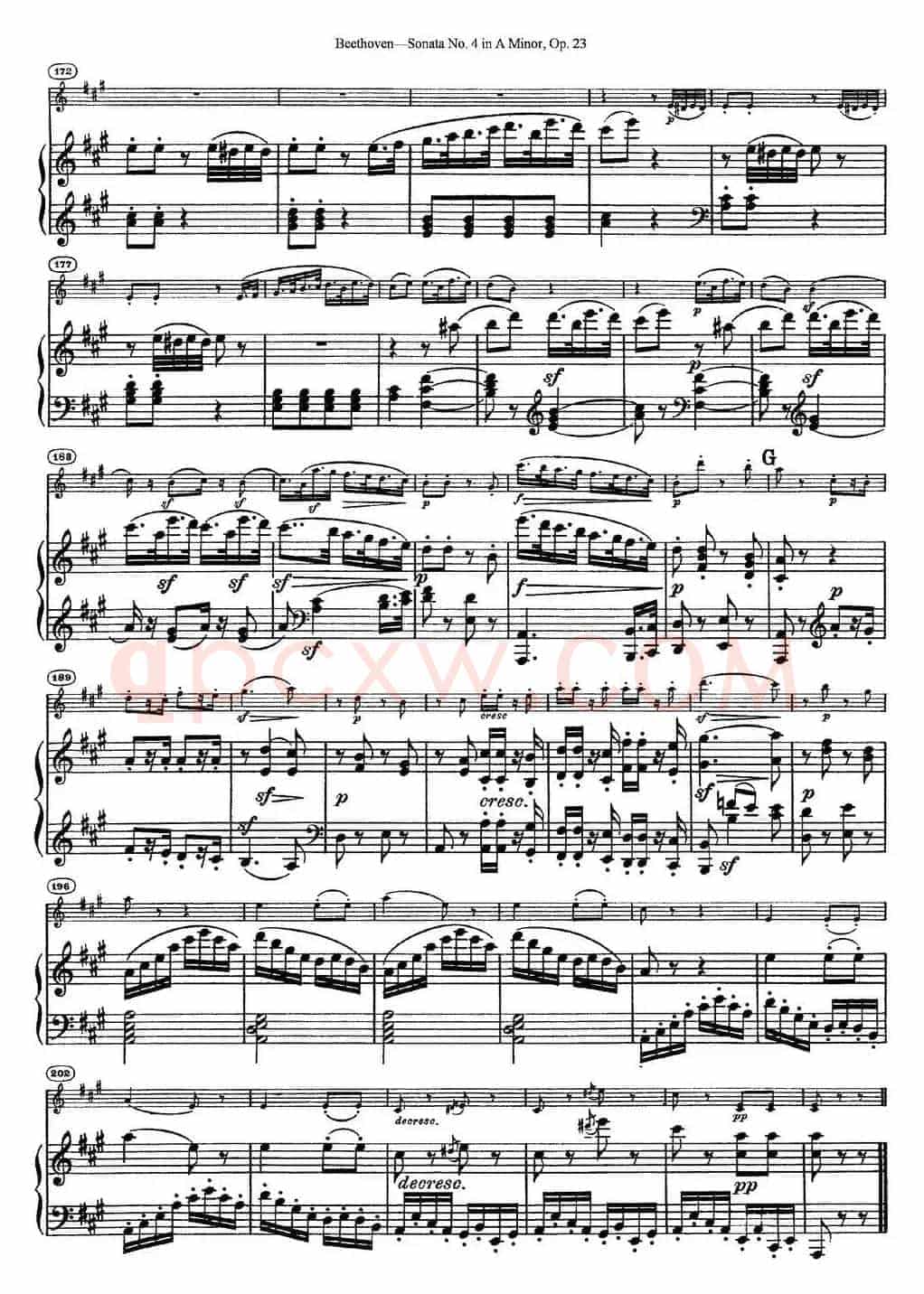 Violin Sonata No.4 in A Minor Op.23（小提琴+钢琴伴奏）