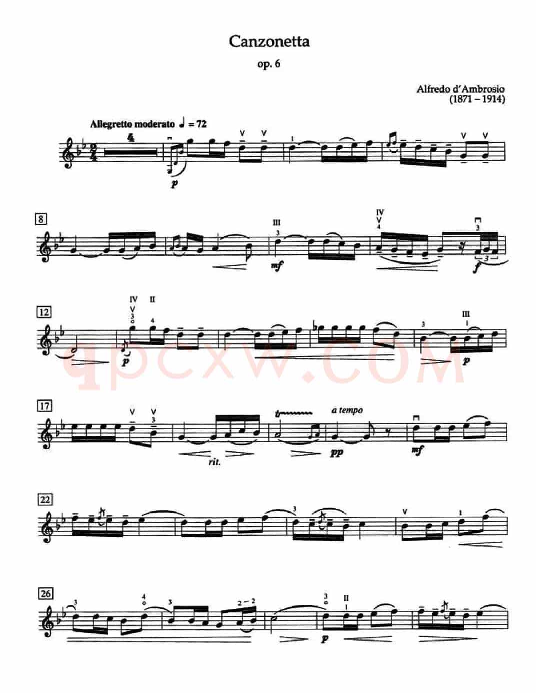 Canzonetta Op.6(短歌)